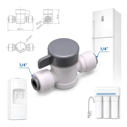 Llave De Paso Con Acople Rápido 1/4 Agua Filtros Dispensers