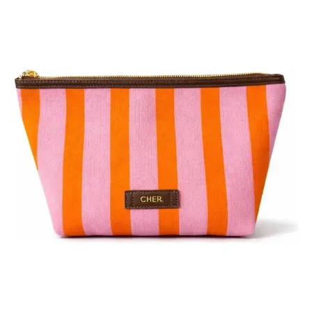 Necessaire Cher. Medano Coral Rayas