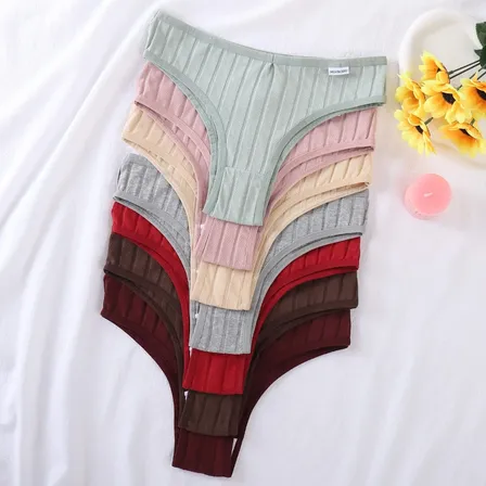 Bombachas Brasileñas Algodón Pack X7 Mujer Multicolored Liso Xl