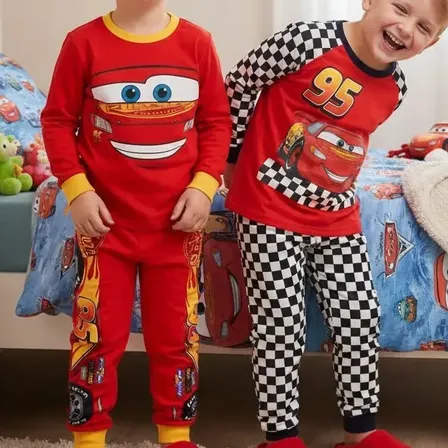Set 4 Piezas Pijamas Disney Cars Niños Pixar 100% Original Set X 2 Cars 6