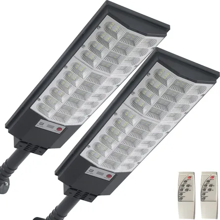 Reflector Solar Farola Solares Lampara Luz Led Panel 2 Unidades-200w Blanco Frío