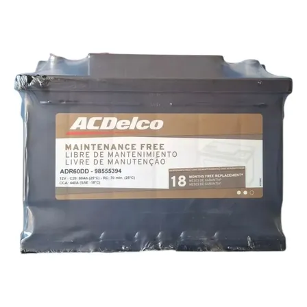 Bateria Acdelco Gold 60 Ah Derecho