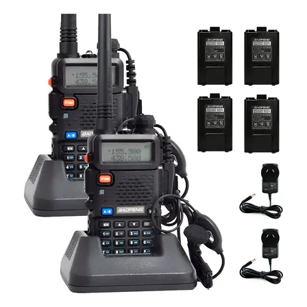 Handy Baofeng Uv5r 8w Kit X2 Radio Doble Banda + Bat Extras