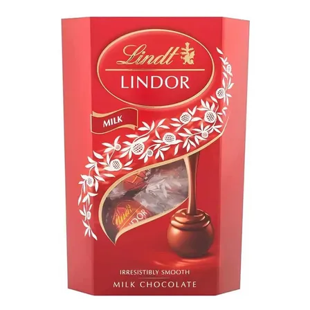 Lindt Lindor Bombones Milk 75 Gr. Origen Suizo 1 Caja. Trufas Sabor Chocolate Con Leche