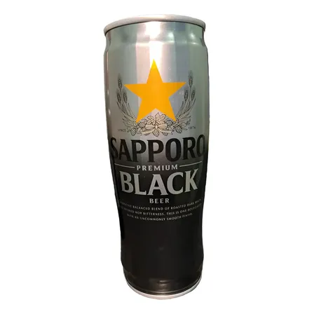 Cerveza Sapporo Stout Negra 650 mL Lata Premium Japonesa