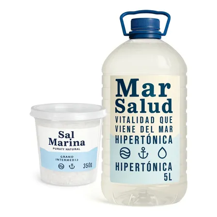 Agua De Mar Mar Salud. 5 Litros Pura + Sal Marina Natural
