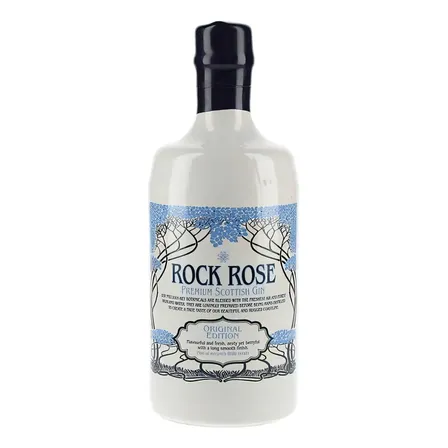 Gin Premium Rock Rose 700 mL Escocés Botella con Enebro