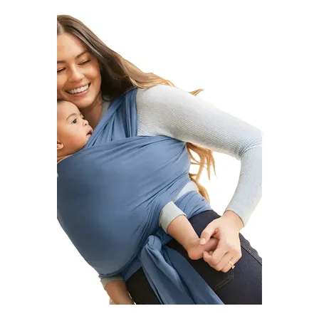 Fular Portabebé Porteo Ergonomico Origami 5 Metros !!! Azul Aero Liso Universal