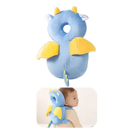 Baby Walking Pillow/soft Head Protection Pad/walking Blue Dinosaur
