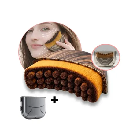 Cepillo facial de drenaje linfático que reduce la hinchazón, cepillo de drenaje facial, cepillo para estiramiento facial, boa dica