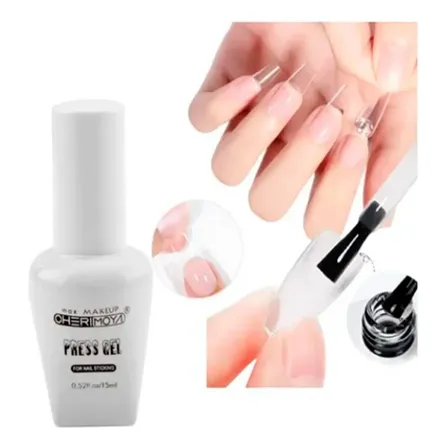 Cherimoya Gel Para Press On Uñas Soft Gel Led/uv Tips 15 Ml Transparente