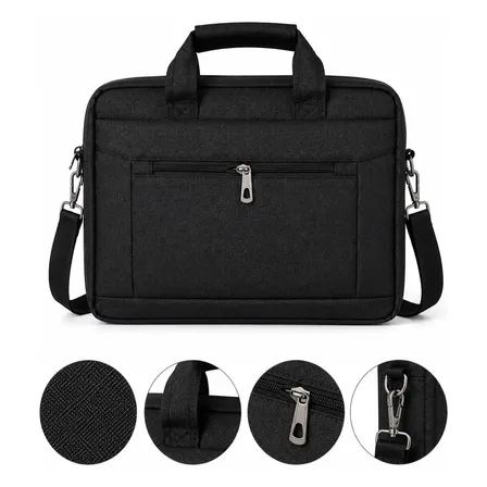 Bolso Notebook 15,6 Ejecutivo Nylon Negro Correa Desmontable Negro 15