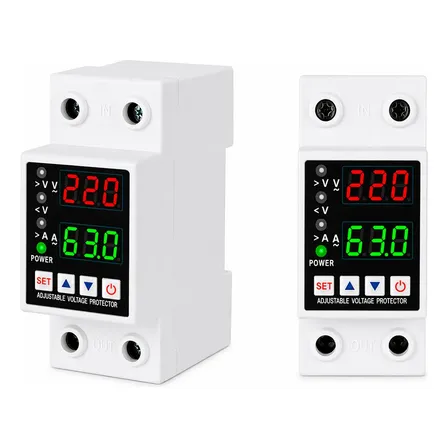 Relé Protector Tensión 40a Monofásico Configurable Blanco
