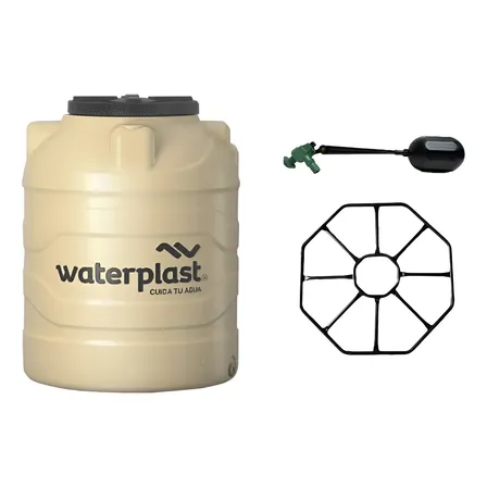 Combo Tanque Waterplast 500 Lt+ Base Reforzada + Flotante Beige