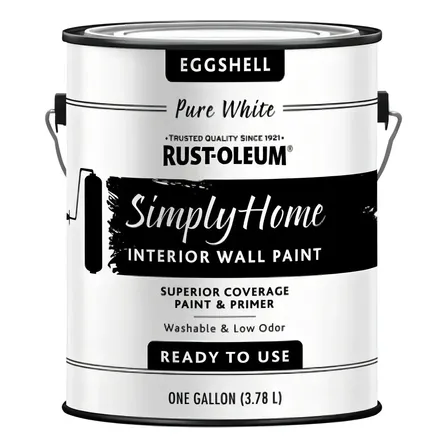 Pintura Latex Interior Super Cubritiva Sh Rust Oleum 3,875l Color Blanco Puro Semi Mate