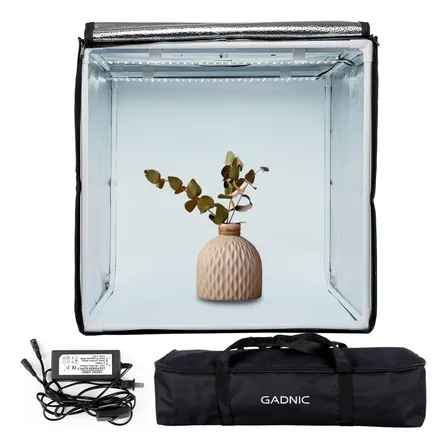 Caja De Luz Fotografia Profesional Lightbox Led + 3 Fondos Unico