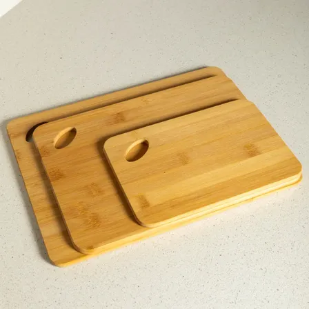 Set X3 Tablas C/ojal De Bamboo Rectangulares Catalana Bamboo