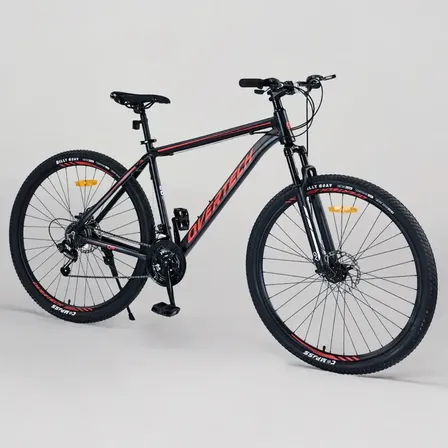 Bicicleta Mtb Overtech Q6 R29 Aluminio 21v Freno A Disco 12x Color Negro/Rojo/Rojo Tamaño del cuadro S