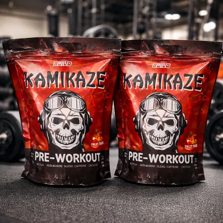 2 Pre Entreno Pre Workout Kamikaze Build 300 Gr C/u Ponche De Frutas