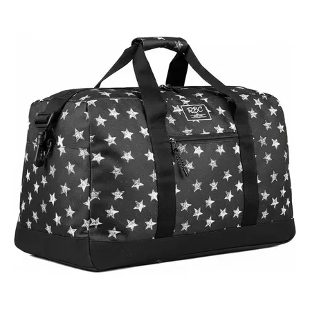 Bolso Grande Estampado Viajes Gym Diario Resistente Negro