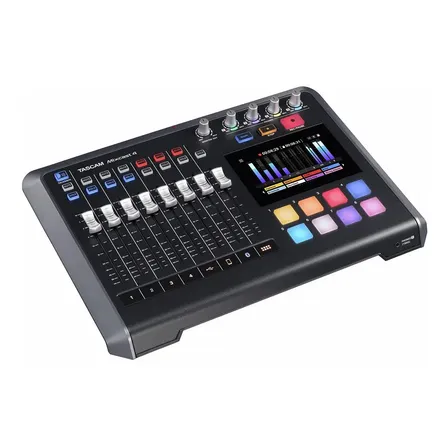 Mezclador De Podcasts Tascam Mixcast 4 Interfaz De Audio Usb Negro