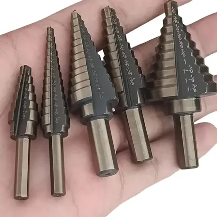 Juego 5 Mechas Escalonadas Cónicas Metal Madera