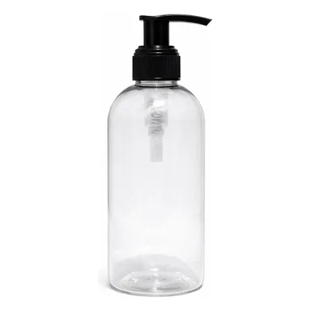 Envases Plasticos Pet Lyon Omega 250cc Bomba Cremera 10uni Negro