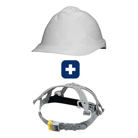 Casco de Seguridad Pascale Obra Construcción Arnés Blanco IRAM 3620