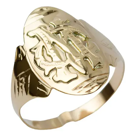 Anillo Cleopatra Letras Sobre Relieve 2.5 Gr - Oro 18klt Oro A Coordinar