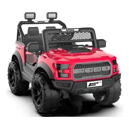 CAMIONETA FOBO SIMIL FORD F150 RAPTOR rojo 12V con control remoto y luces