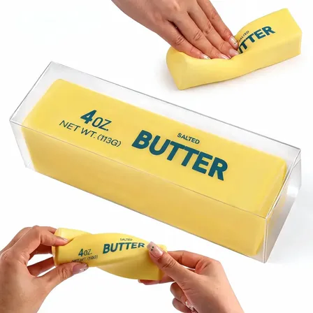 Squishy Mantequilla Manteca Butter Viral Muy Suave Divertido Amarillo