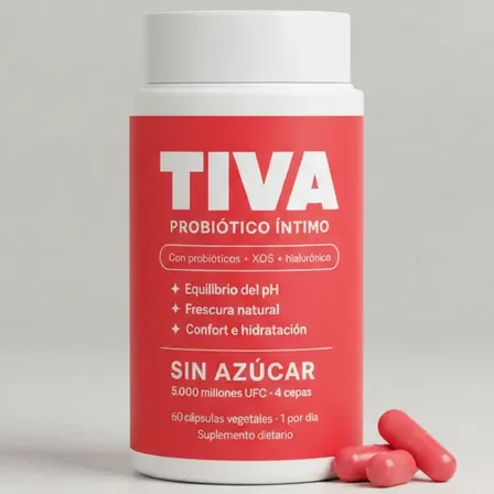 Tiva Probióticos Vaginales Ph Balance 60 Capsulas Mujer 5ufc Sin Sabor / Sin Azucar