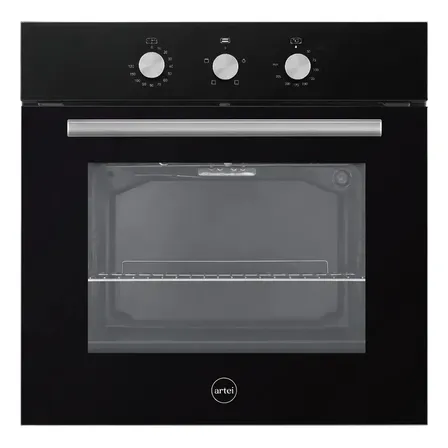 Horno Eléctrico Empotrable Artei Umberto 67l Estatico 60cm Vidrio Negro
