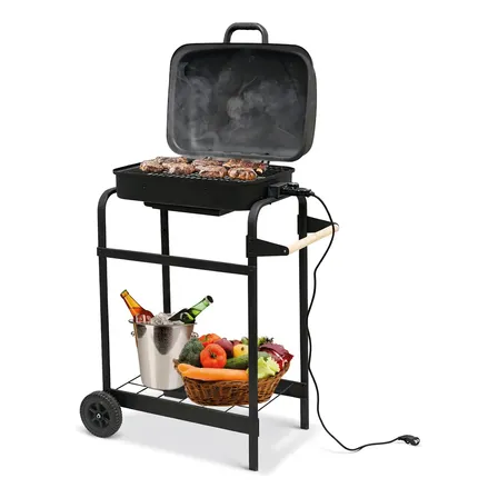 Parrilla Electrica Movil Negra Desmontable Grill Negro