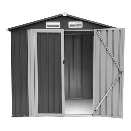Cobertizo Caseta Galpon Deposito Obrador Exterior Jardin Gris Grande