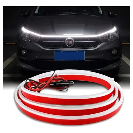 Tira Led Para Capot Auto Camioneta Blanco Frío 1.50mts Cable Blanco Frío