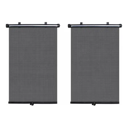 Cortina Parasol X2 Enrollable Ventana Auto Camioneta 50*45