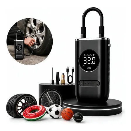 Inflador Compresor De Aire Portatil Auto Moto Bici Globos Inflador Compresor De Aire Para Auto Moto Bicicletas Pelotas Infladores Peloteros Neumaticos