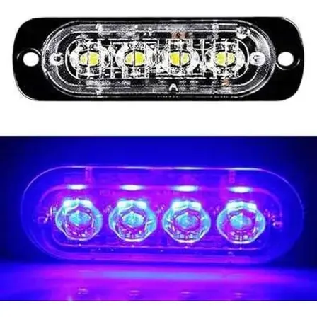 Baliza Estrobo Azul Auto Moto Camion Segurida Alta Pot 12/24