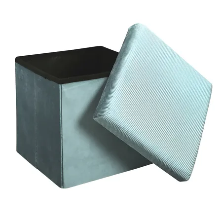 Puff Organizador Baul Caja Verdeagua