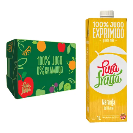Caja De 8u - Jugo De Naranja Del Litoral - Pura Frutta