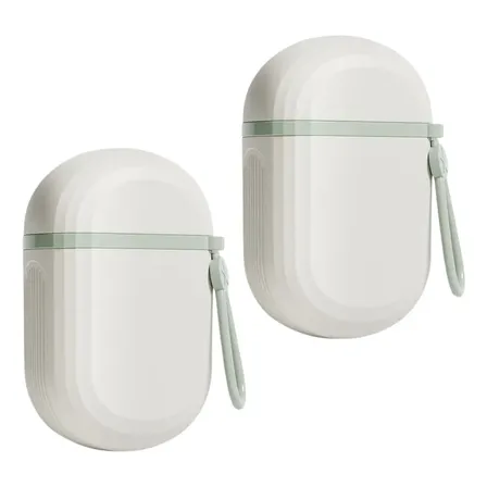 Jaboneras De Viaje X2 Plástica Portátil Estuche Baño Blanco