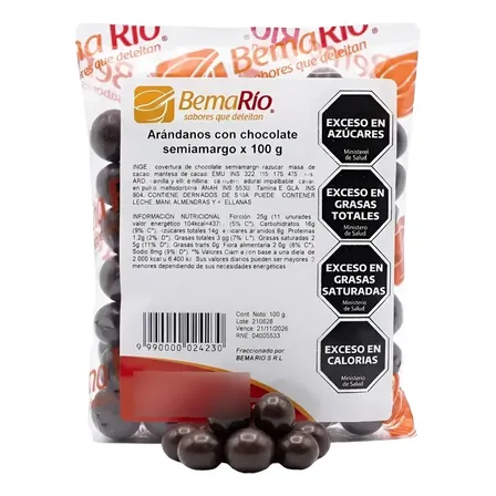 Arándanos Bañados Con Chocolate Semiamargo 100g Premium