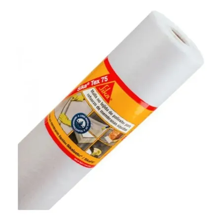 Manta Sika Tex 75 de Poliéster para Refuerzo de Membranas Líquidas en Techos, 26 m2