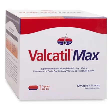 Suplemento Valcatil Max Anticaida Cabello 120 cápsulas