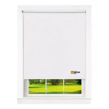 Cortina Roller Blackout 170x140cm Blanco - Roller Pro Black Out 100% Bloqueante Solar, Facil Instalacion, Tela Pvc Resistente, Aislante Termico Y Acustico, Soportes Metalicos, 170 Ancho X 140 Alto