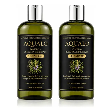 Shampoo Aqualo Hombre Anticaída Fortalecedor Romero 2x1