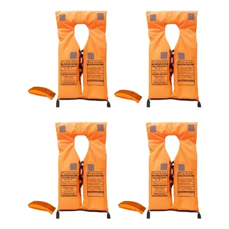 Chaleco Náutico Salvavidas Poncho X4 + Silbato Reglament X4u Naranja
