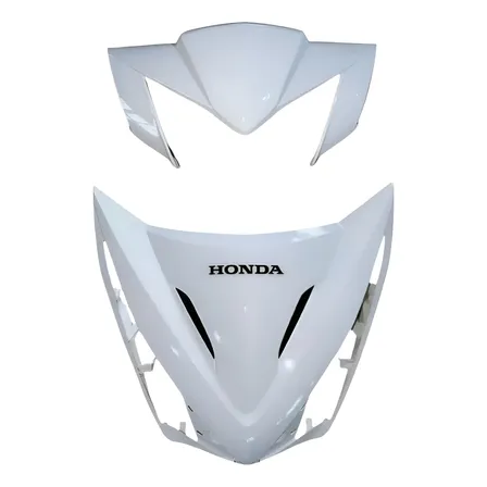 Kit Cachas Pechera Y Máscara Orig Honda Wave 110 Base Blanco Blanco