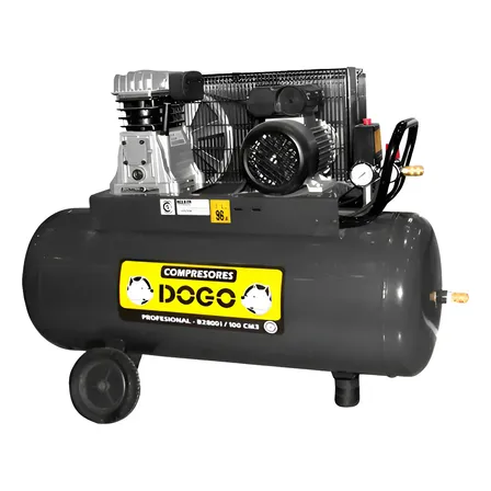 Compresor Aire Eléctrico 10hp Trifásico 500l Dogo Profesiona Negro Trifásica